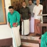 ആർ.എസ്.പി. നേതാവ് ഷിബു ബേബി ജോൺ വി.കുഞ്ഞികൃഷ്ണനെ സന്ദർശിച്ചു.