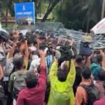 കണ്ണൂർ സർവ്വകലാ ശാലയിലേക്ക് എസ്.എഫ്.ഐ മാർച്ച്; കാവിവൽക്കരണ ത്തിനെതിരെ ശക്തമായ പ്രതിഷേധം