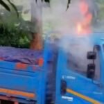 ഇരിട്ടിയിൽ മിനി ലോറിക്ക് തീപിടിച്ചു