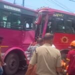 കണ്ണൂർ പുന്നോലിൽ സ്വകാര്യ ബസുകൾ കൂട്ടിയിടിച്ച് നാൽപതോളം പേർക്ക് പരുക്കേറ്റു